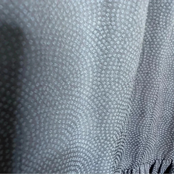 Denver Hayes Blouse Sleeveless U-Shape Neckline Semi-Sheer Peplum Blue Sz Medium - Picture 14 of 16